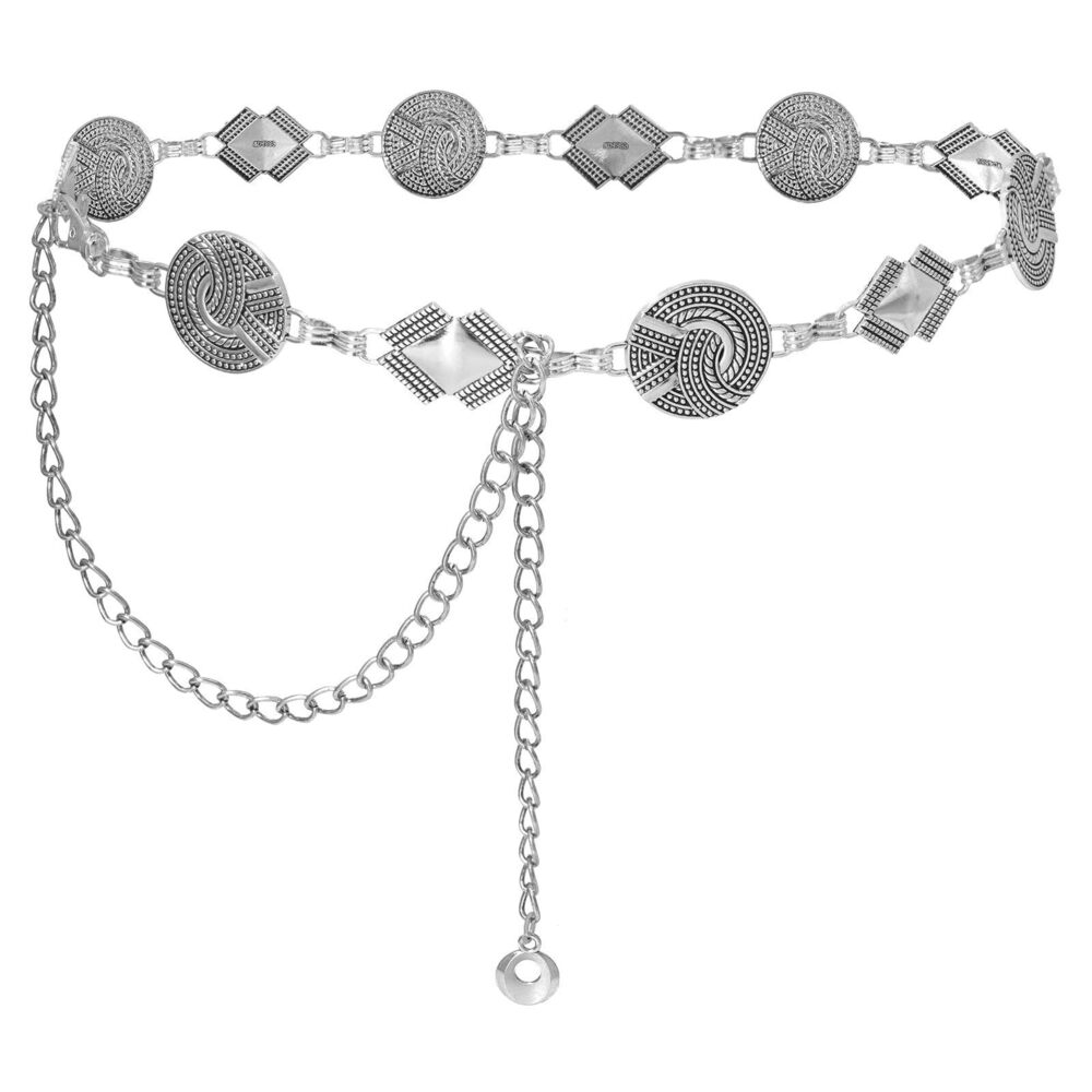 2498 Metal Chain Waist Belt For Women Cowgirl Boho